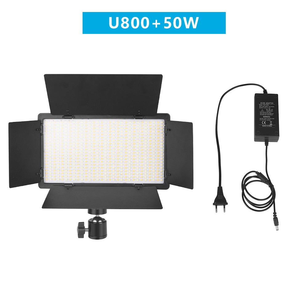 U800 LED Photo Studio Light for Tiktok Youbute Game Live Video Lighting 40W/50W Portable Video Recording Photography Panel Lamp