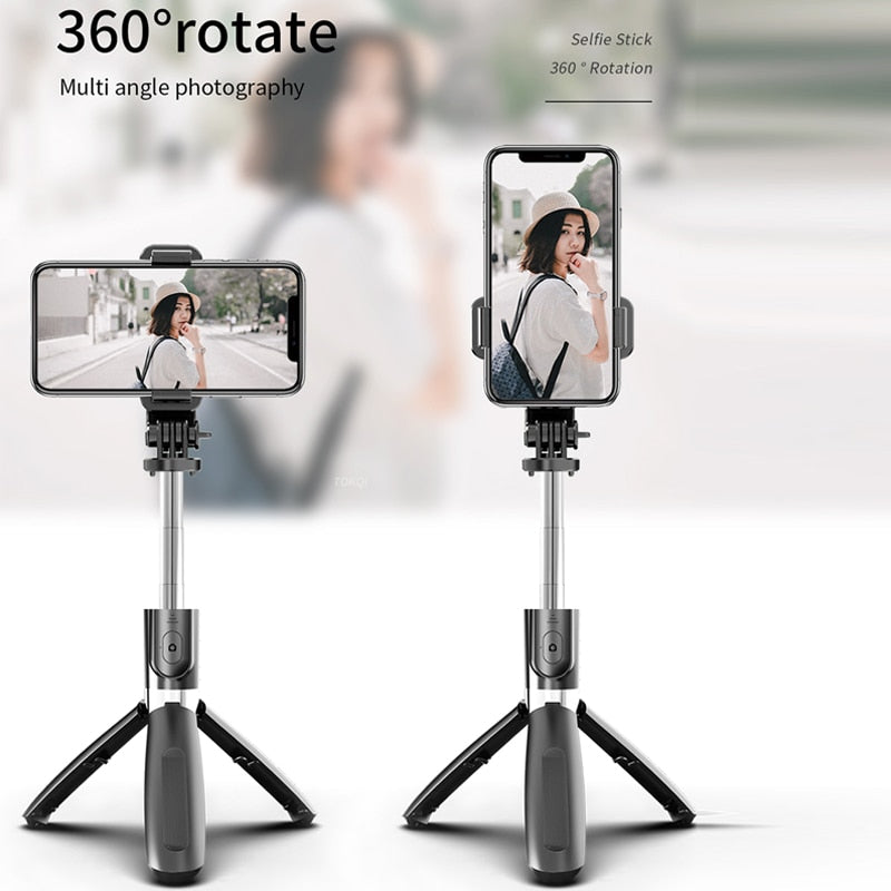 4 In1 Bluetooth-compatible Wireless Selfie Stick Tripod Foldable Monopods Universal for Smartphones for Sports Action Cameras