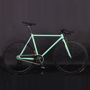 Fixie Bike Fixed Gear Bike 52cm Cycling City Bike Steel Frame Magnesium Alloy Wheel Single Speed Bicycle