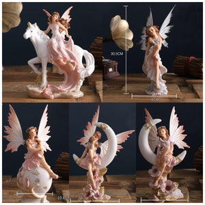 Beautiful Angel,Home Decoration,Figurine Miniature,Flower Fairy,Statue,Sculpture,Modern,Living Room,Decor Decorative,Desk Art