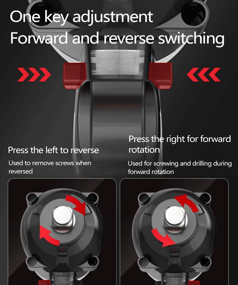 Cordless impact wrench 30000mah Electric Impact Wrench , 980N.m Max Torque, 3800rpm speed, Two-Direction Rocker Switch