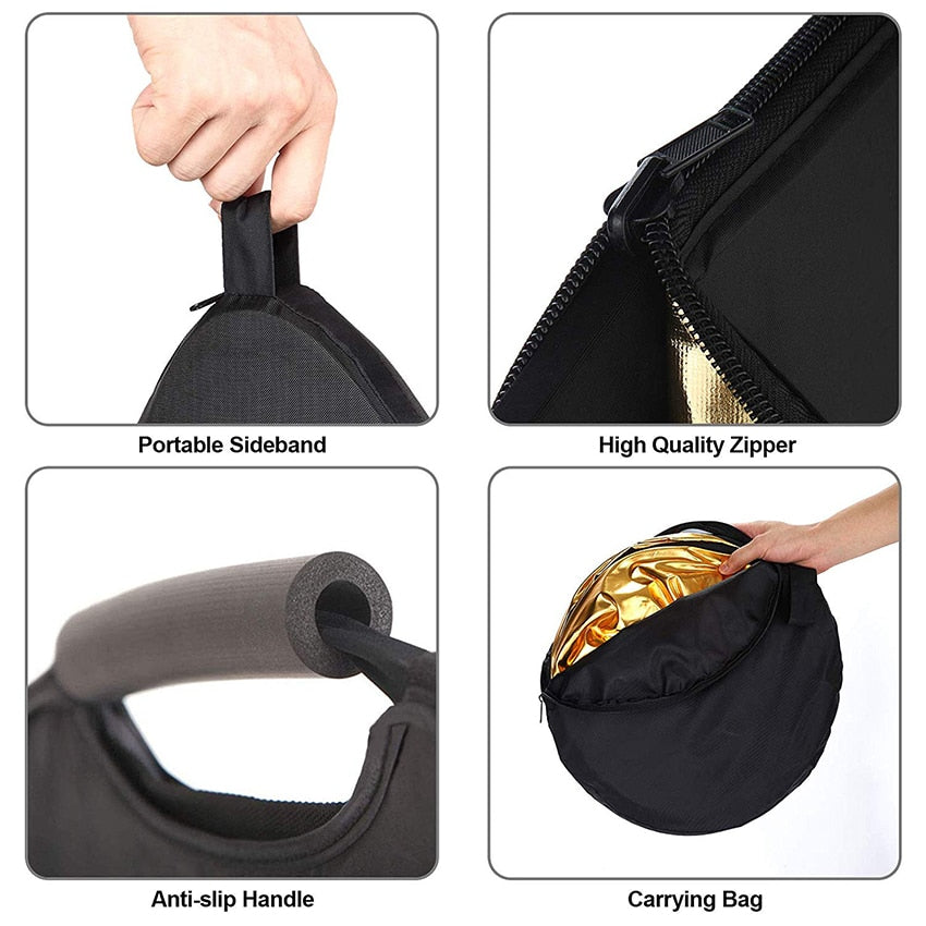 Selens 120x180CM 5 in 1 Reflector Photography Portable Light Reflector with Carring Bag for photography photo studio accessories