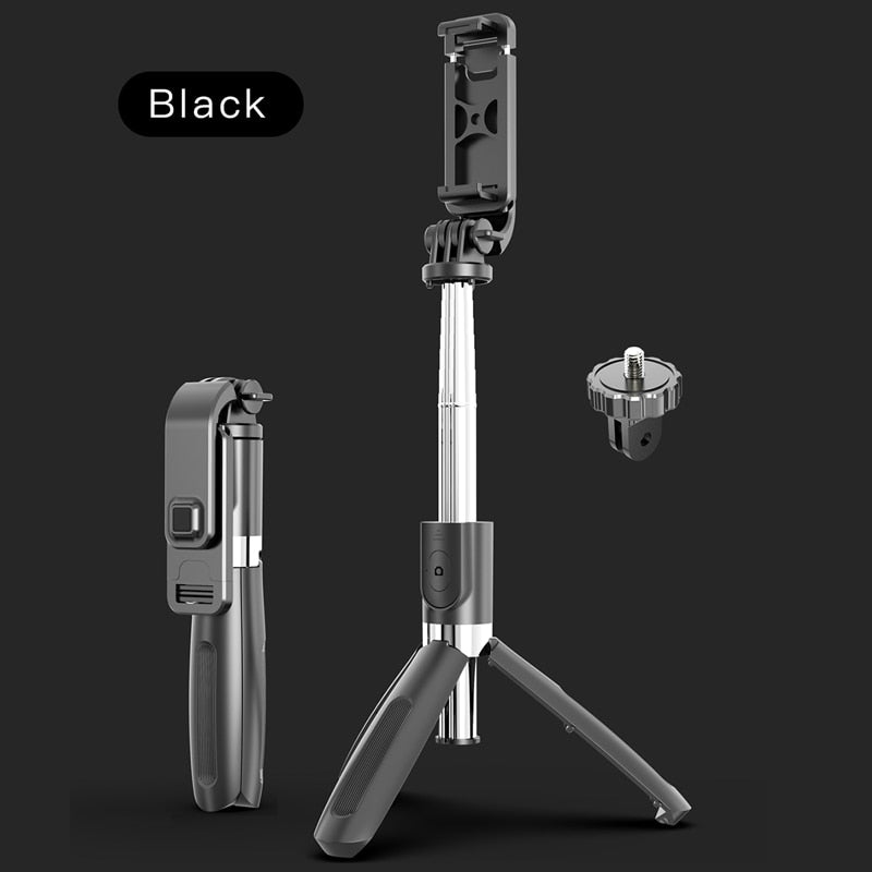 4 In1 Bluetooth-compatible Wireless Selfie Stick Tripod Foldable Monopods Universal for Smartphones for Sports Action Cameras