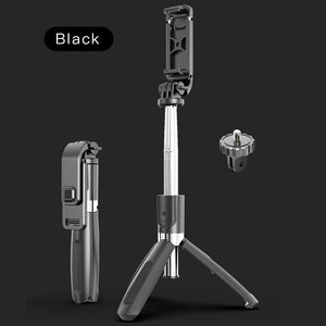 4 In1 Bluetooth-compatible Wireless Selfie Stick Tripod Foldable Monopods Universal for Smartphones for Sports Action Cameras