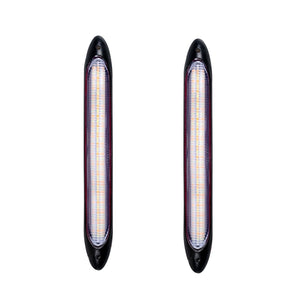 2Pcs Led Car DRL Daytime Running Lights Waterproof Universal DC 12V Auto Headlight Sequential Turn Signal Yellow Flow Day Light