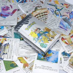 Pokemon Metal Card Spanish Box Gold Black Golden Letters Silver English Vmax Gx Collection Charizard Pikachu Cards Pack Toy Gift