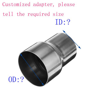 Custom motorcycle exhaust pipe adapters various sizes of exhaust pipe adapters customized