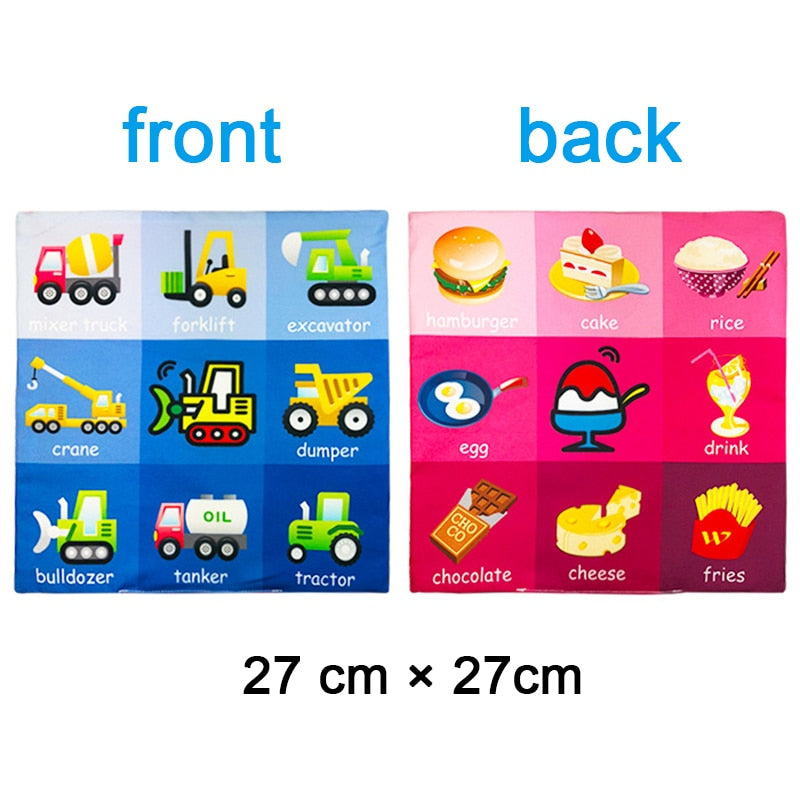 Cloth Book Cartoon Animal Face Matching Torn Baby Stereo Cloth Book Montessori Early Educational Teaching Toddler Books Gifts