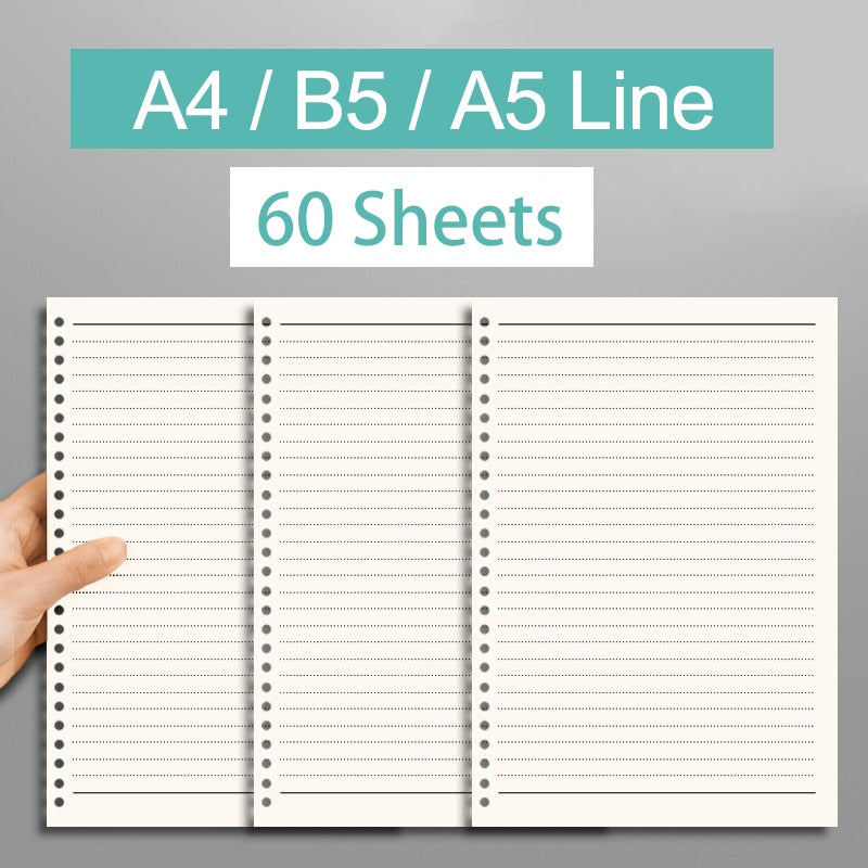 Diary 2021 A5 B5 A4 Transparent Loose Leaf Binder Notebook Inner Core Cover Note Book Journal Planner Office Stationery Supplies