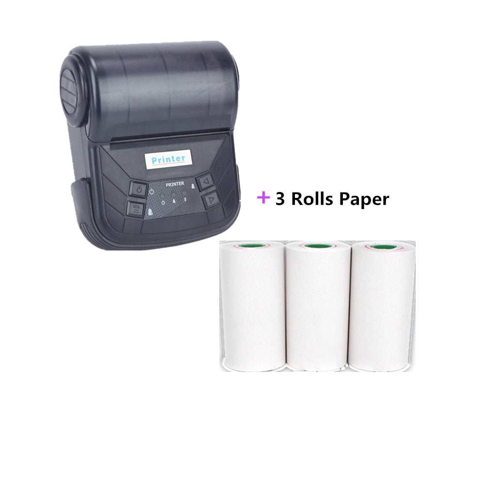 DC5V USB 3" 80mm Mini Wireless Thermal Receipt Printer Portable Bluetooth Printer Support PC Android IOS Printer Paper Impresora
