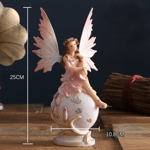Beautiful Angel,Home Decoration,Figurine Miniature,Flower Fairy,Statue,Sculpture,Modern,Living Room,Decor Decorative,Desk Art