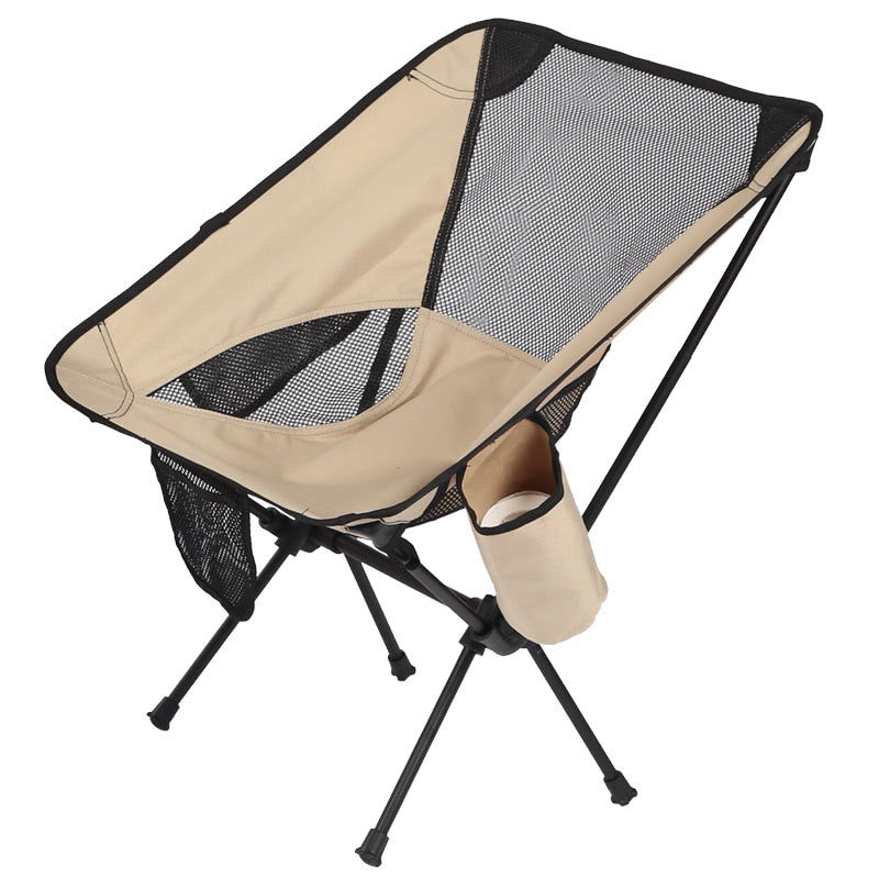 Camping Chair High Back Folding Camp Chair for Fishing, Garden Backpacking Outdoor Camping Chair for Beach Travel Recliner