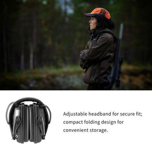 Electronic Shooting Earmuff Anti-noise Impact Ear Protector Outdoor Sport Sound Amplification Headset Foldable Hearing Protector