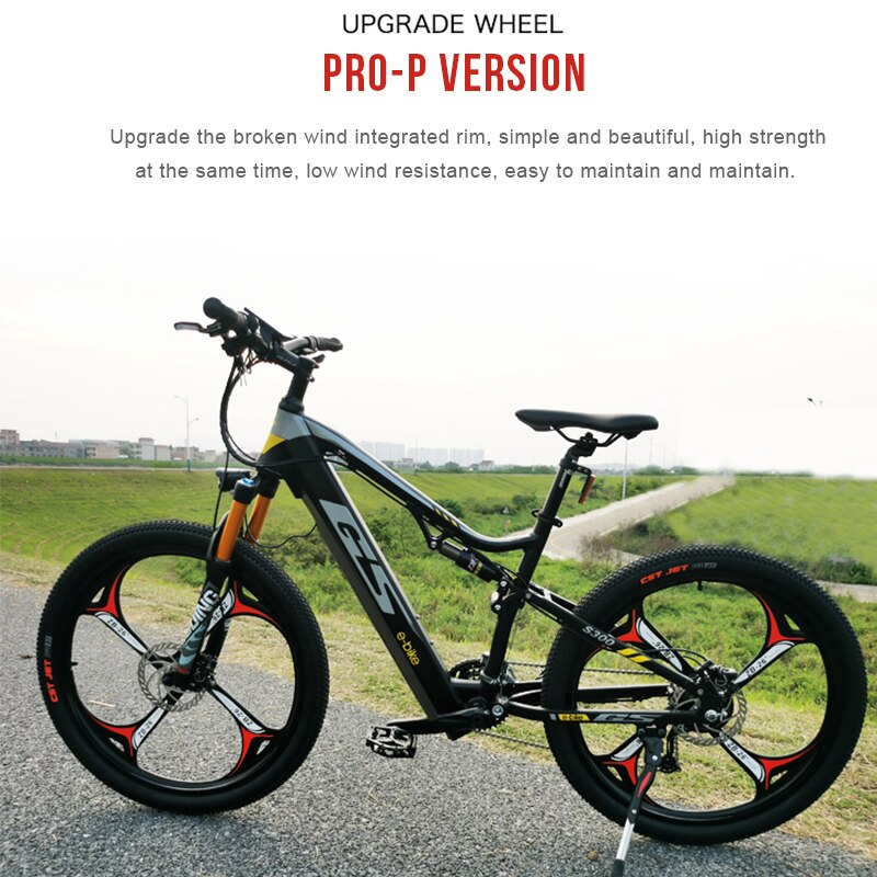 27.5-inch electric-powered soft-tail mountain bike Front and rear double shock absorbers 48V500w li-ion lithium battery TR ebike