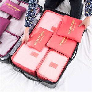 Durable Unisex Travel Bag 6Pcs/set Packing Cubes Set Organizer Luggage Bags Large Capacity Travel Hand Clothing Sorting Organize