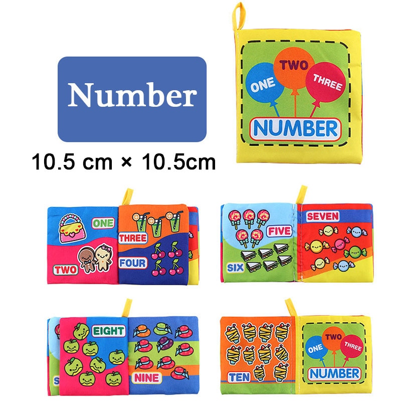 Cloth Book Cartoon Animal Face Matching Torn Baby Stereo Cloth Book Montessori Early Educational Teaching Toddler Books Gifts