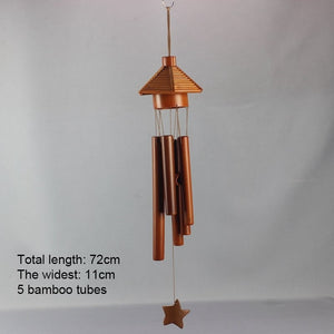Bamboo Wind Chimes Pendant Balcony Outdoor Yard Garden Home Decor Antique Windbell Handmade Windchime Indoor Wall Hanging Crafts