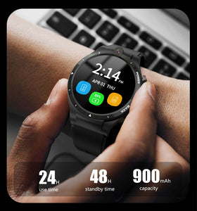 LEMFO LEM15 4G Smart Watch Men 128GB ROM 900mAh Power Bank 2021 Dual Cameras Smartwatch GPS Helio P22 Chip Android 10.7