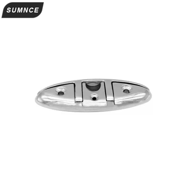 5 inch Stainless Steel Cleat Marine Hardware Foldable Boat Cleats Folding Deck Mooring Cleat Boat Accessories Parts