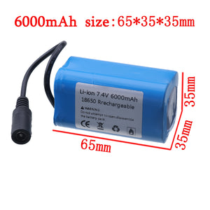 7.4V 12000Mah 6000Mah Battery For T188 T888 2011-5 V007 C18 H18 So on Remote Control RC Fishing Bait Boat Parts 1/3pcs