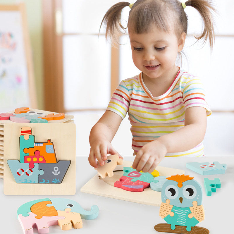 Montessori Toys Puzzle Educational Wooden Toys Baby Children Fingers Flexible Training Science Twisting Worm Toy