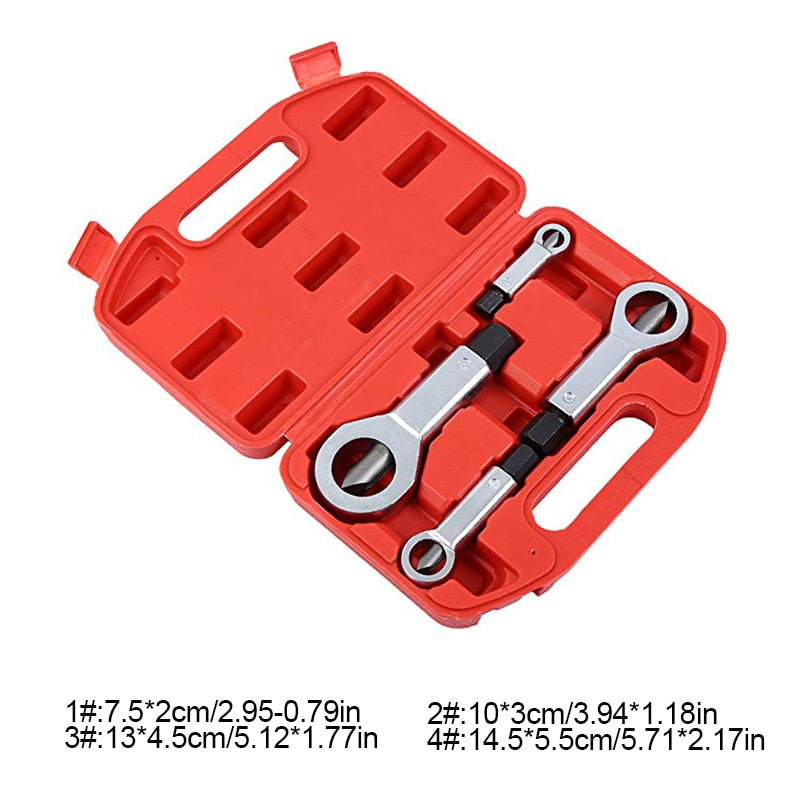 REIZ Nut Splitting Wrench Screw Cracking Spanner Set Adjustable Damaged Nut Remove Extractor Rust-Resistant Heavy Duty Tool Kit