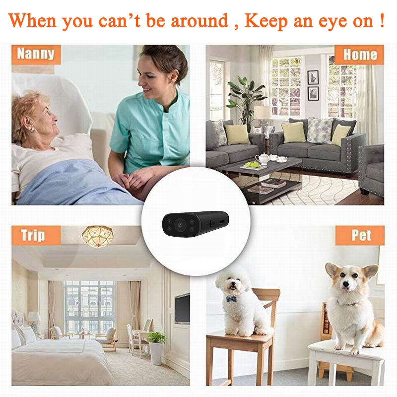 Mini Home Security Camera PNZEO 1080P HD Wireless WiFi Remote View  Super Mini Cameras Nanny Cam Small Recorder