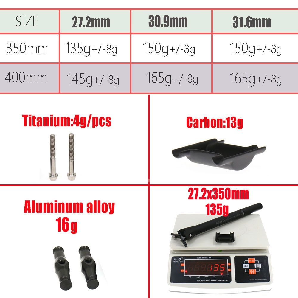 ELITA ONE MTB Carbon Fiber Seat Post 27.2/30.9/31.6mm Mountain/Road Bike Seatpost UD matte Bicycle Parts