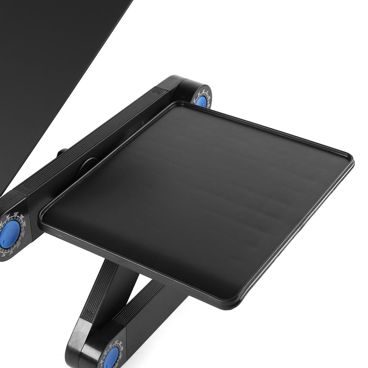 Aluminum Laptop Folding Table Computer Desk Stand for Bed 360 Degree Rotation MultiFunctional Portable Table 52.5x26.4x5cm