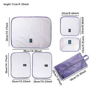 Durable Unisex Travel Bag 6Pcs/set Packing Cubes Set Organizer Luggage Bags Large Capacity Travel Hand Clothing Sorting Organize