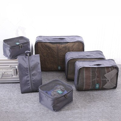 Durable Unisex Travel Bag 6Pcs/set Packing Cubes Set Organizer Luggage Bags Large Capacity Travel Hand Clothing Sorting Organize