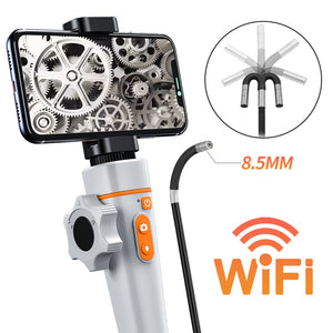 Newest 180 Degree Inspection Camera Articulating Industrial Endoscope 6mm & 8.5mm HD Camera With 6 LED for iPhone Android