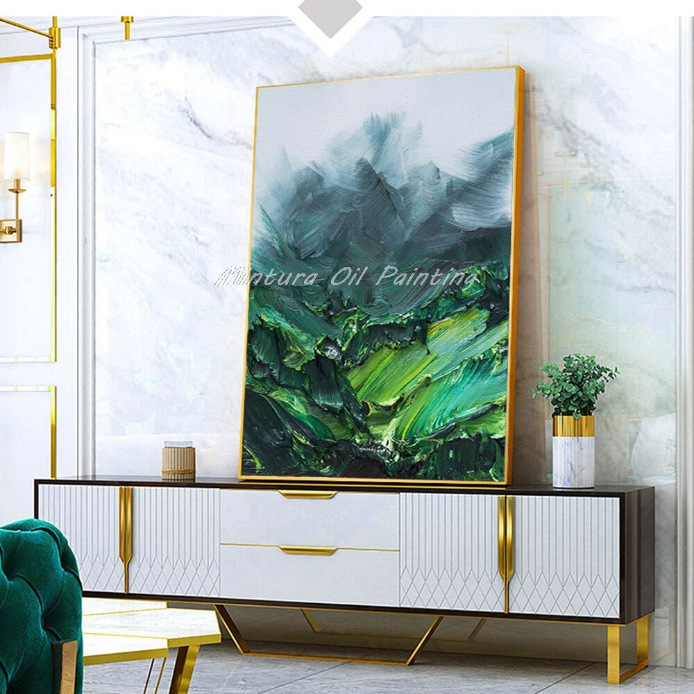 Mintura Wall Picture For Living Room Home Decoration Hand Painted Rich texture Modern Abstract Art Knife Oil Paintings on Canvas
