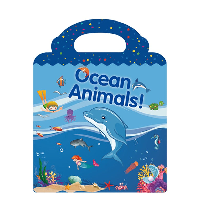 Children's Reusable Stickers Books Kawaii Stationery Stickers for Kids Early Education Cartoon Cute Stickers for Children Gift