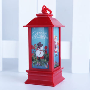 Christmas Wind Lantern Led Electronic Candle Light Santa Snowman Merry Chrismas Decor For Home Xmas Tree Decor Noel Kids Gifts