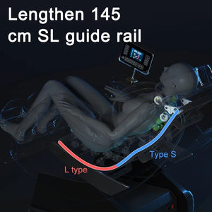 Luxury Smart Full Body Airbag Massage Chair LCD Screen Bluetooth Music Massager Sofa Wormwood Hot Compress  Zero-Gravity Chair