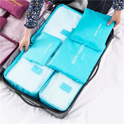 Durable Unisex Travel Bag 6Pcs/set Packing Cubes Set Organizer Luggage Bags Large Capacity Travel Hand Clothing Sorting Organize