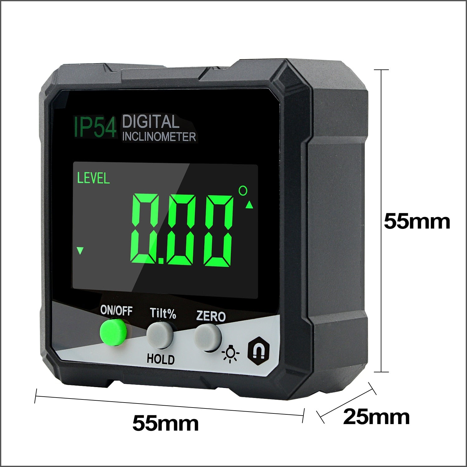 RZ Digital Level Angle Gauge 360° Mini Measuring Digital Inclinometer With Magnetic Base Electronic Universal Bevel Protractor