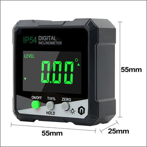 RZ Digital Level Angle Gauge 360° Mini Measuring Digital Inclinometer With Magnetic Base Electronic Universal Bevel Protractor