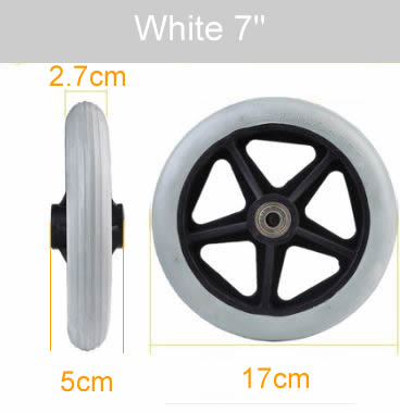Wheelchair Front wheel universal wheel, Polyurethane Solid tire,Wear-resistant,6 inch 7 inch 8 inch wheelchair accessories