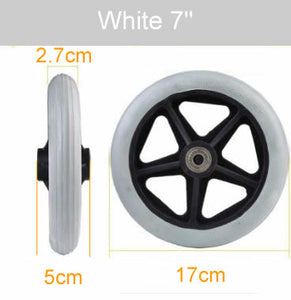 Wheelchair Front wheel universal wheel, Polyurethane Solid tire,Wear-resistant,6 inch 7 inch 8 inch wheelchair accessories