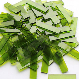 Mixed Color 1 X 4 Cm Square Stained Glass Strip Clear Glass Mosaic Pieces DIY Mosaic Tiles Hobbies Art Crafts Material 100g
