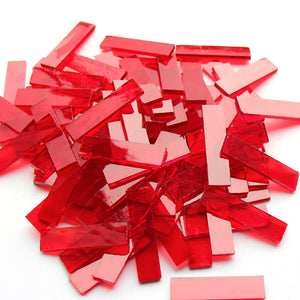 Mixed Color 1 X 4 Cm Square Stained Glass Strip Clear Glass Mosaic Pieces DIY Mosaic Tiles Hobbies Art Crafts Material 100g