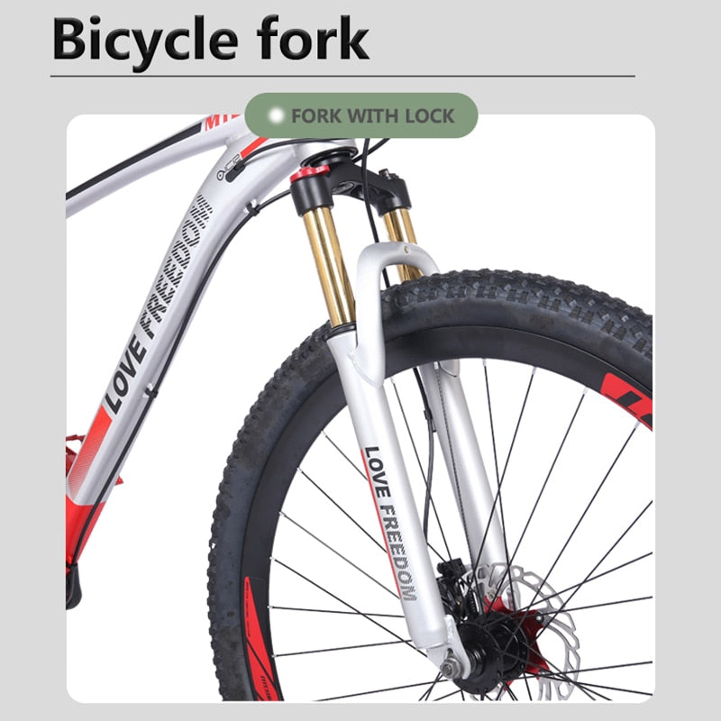 LOVE FREEDOM 19 Inch Big Frame Mountain Bike 21 Speed Aluminum Alloy Bicycle Rim 29 Front & Rear Oil Brakes Bicicleta Road MTB