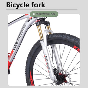 LOVE FREEDOM 19 Inch Big Frame Mountain Bike 21 Speed Aluminum Alloy Bicycle Rim 29 Front & Rear Oil Brakes Bicicleta Road MTB