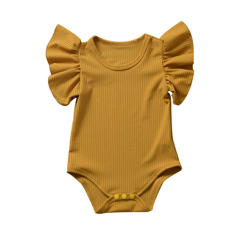 Newborn Body Suit Todder Clothes Set Baby Girl Cotton Short Sleeve Bodysuit Kid Clothes Set Girls Sunsuit Infant Clothing