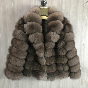 Fox Fur Fashion Luxury Coat