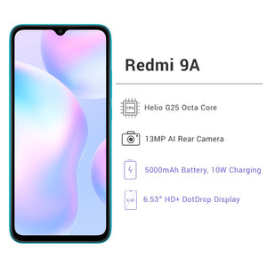 Global Version Xiaomi Redmi 9A 2GB RAM 32GB ROM Smartphone Brand New Telephone MTK Helio G25 Octa Core Redmi9a 32 Mobile Phone