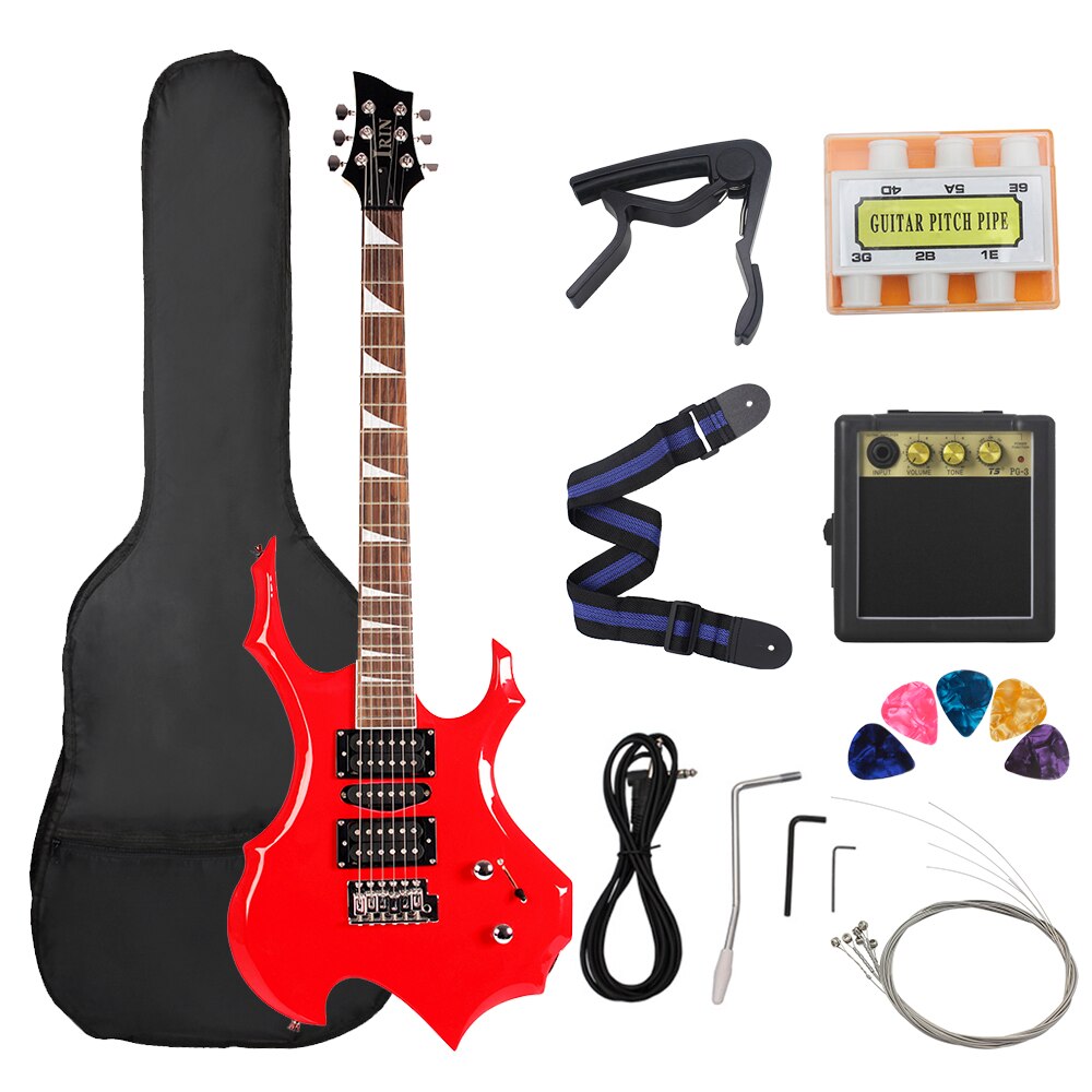 24 Frets 6 Strings Electric Guitar Maple Body Electric Guitar Guitarra With Bag Speaker Necessary Guitar Parts & Accessories