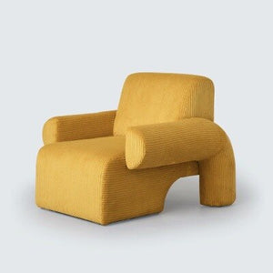 Nordic creative single sofa light luxury simple modern INS retro leisure chair corduroy fabric couch for lazy room furniture
